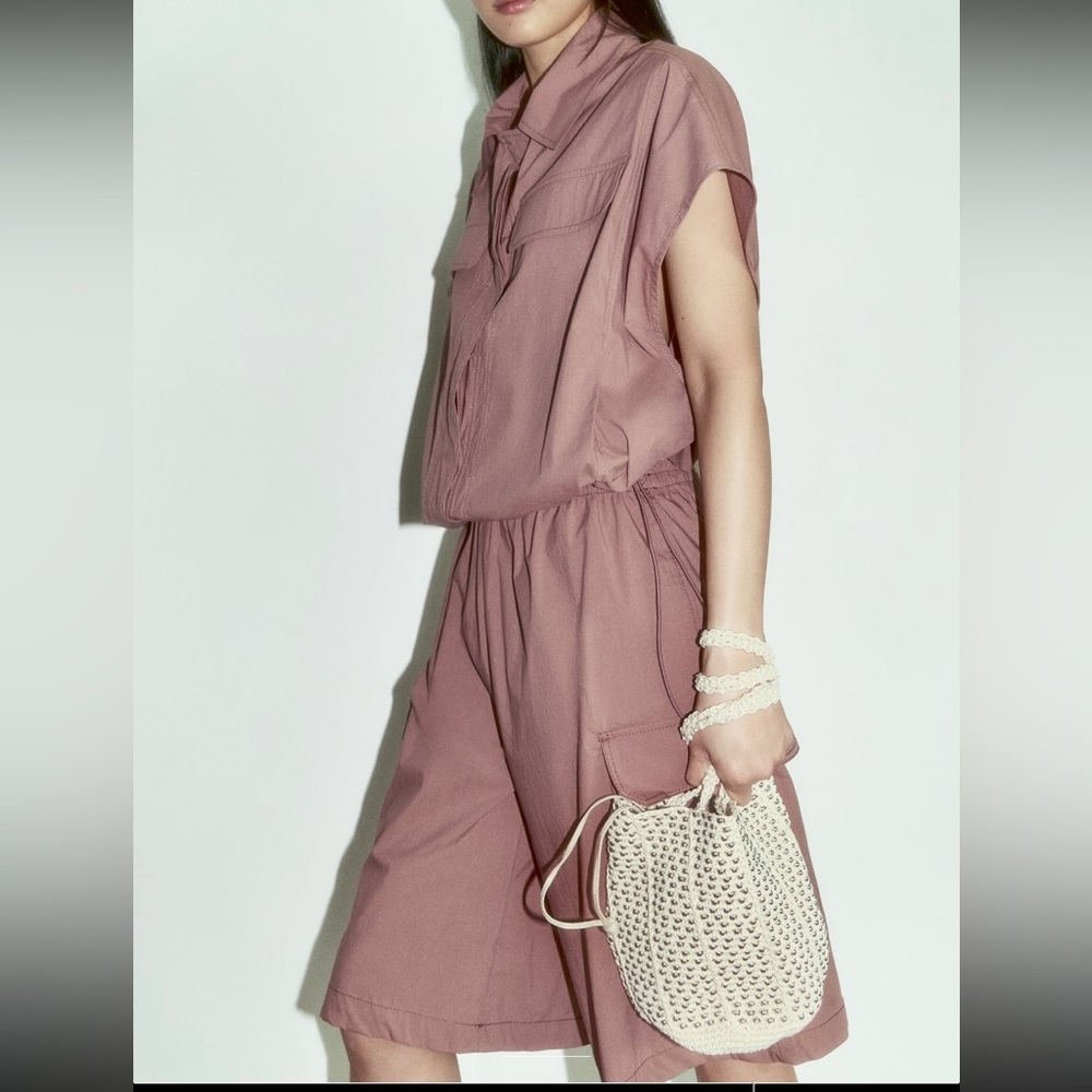 Zara beaded mini shopper bag
